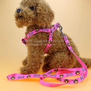 Pet Car Seat Belt Pet Chain Dog Footprint Nylon Collar Traction Sleeve A2 Pet Rope thumbnail-4
