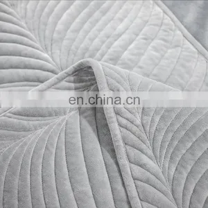 Solid Grey King Size Lightweight Washed Quilt Set Coverlet /comforter Bedding Bed Sheets Sets thumbnail-6