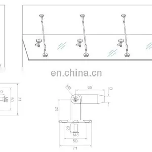 Wholesale Durable Glass Canopy Shade Awning With Stainless Steel SUS304 316 Satin Polish thumbnail-6