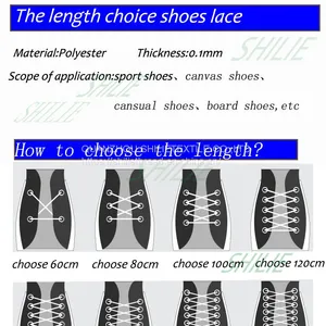 Manufacture Wholesale Multi Colored Multiple Lengths Flat Shoe Lace Shoes Strings Polyester Lace thumbnail-3