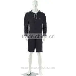 100% Poly Knit Men's Baseball Jacket & Shorts thumbnail-1