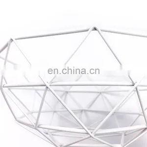 Nordic Christmas Countertop Steel Fruit Basket Bowl Stand 2 Tier Decorative Metal Fruits Storage Basket thumbnail-4