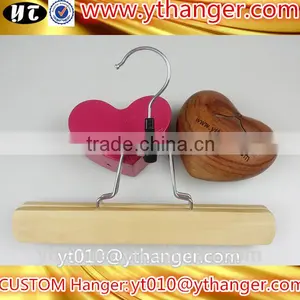 YY0543 Manufacturers Natural Wooden Hair Extension Clamp Hanger Skirt Hanger thumbnail-1