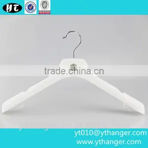 YY0448 Custom Blue Velvet Suit Hanger Velvet Plastic Hanger With Logo thumbnail-3