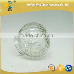 Clear Glass Candle Holder Pumpkin Shaped thumbnail-3