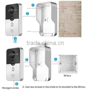 Wifi Network Cable Connect P2P Real Time Video Audio PIR Detection Night View Video Door Bell thumbnail-6