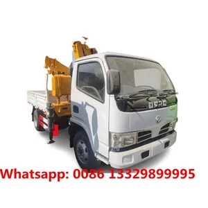 Customized DONGFNEG 4*2 RHD 2T Knuckle Crane Boom Mounted on Cargo Truck for Sale, thumbnail-1