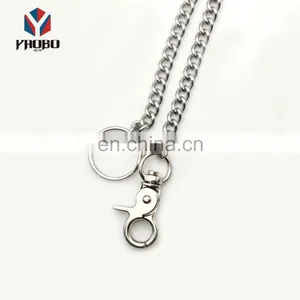 Professional China Manufacturer Metal Pocket Wallet Chain Trigger Snap Key Ring Keychain thumbnail-3