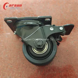 Low Center of Gravity Castors 1200 Lbs 3 Inch Glass Reinforced Nylon Swivel Caster Wheels W/Metal Brakes thumbnail-2