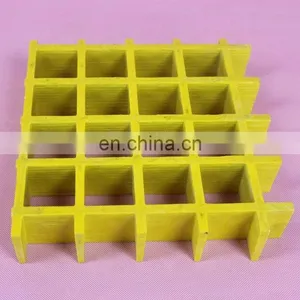 Anti Corrosion High Strength 38mm*38mm 25mm*25mm Molded Gritted Surface FRP Fiberglass Grating thumbnail-4