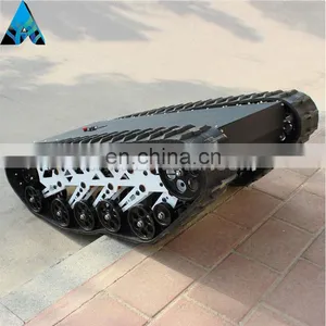 Outdoor Remote Controlling Mobile Rubber Robot Platform Tracked Vehicle thumbnail-1
