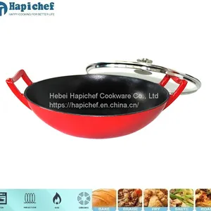 Amazon Hot Selling Kitchenware Cast Iron Wok thumbnail-2