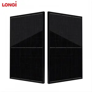 Longi Half Cell 400W 420W 440W All Black Frameless on Grid PV Module System 10 KW for HI-MO 5 Mono Solar Panel Lithium Battery thumbnail-2