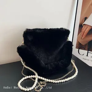 038Plush Bag Large Capacity Single Shoulder Oblique Cross Bag Fur Bag Female Bag Wholesale Discount thumbnail-4