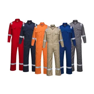 Wholesale of Spot Flame-retardant Jumpsuit Workshop Workers Reflective Striped Labor Protection Clothing Jumpsuit Work Clothes thumbnail-4