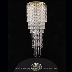 Elegant Crystal Glass Flower Stand For Wedding Decorations Centerpieces thumbnail-4