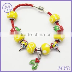 European Style 925 Sterling Silver Plated Women Beaded Bracelets thumbnail-2