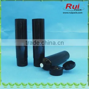 Black Cosmetic Plastic Tube With Cap,empty PE Soft Tube Packaging thumbnail-1