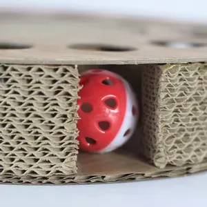 Cat Scratching Board Track Cat Toy, With Catnip for Indoor Cats - Circular Busy Box Scratching thumbnail-4