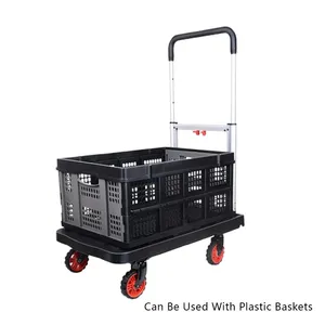 Functional Collapsible Carts Mobile Folding Platform Trolley thumbnail-3