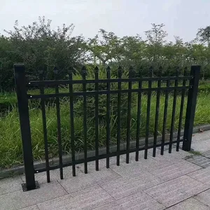 Heavy Duty Welded Steel Fence Panel With Wrought Iron Picket and Finials for Durability thumbnail-3