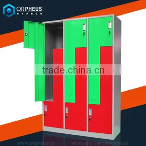 Durable Body L Shape Double Color Metal Workplace Lockers thumbnail-1