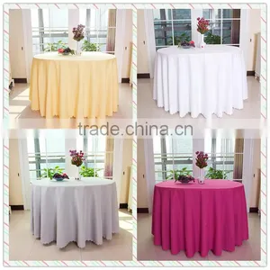Polyester Round Table Cloth for Wedding Banquet and Hotel thumbnail-1
