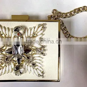 Fashion Ladies Pretty Acrylic Diamond Embellished Acrylic Designer Bag thumbnail-4
