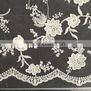 2016 High Quality Lace Accessory Mesh Fabric Milk Silk Chemical Lace for Wedding thumbnail-4