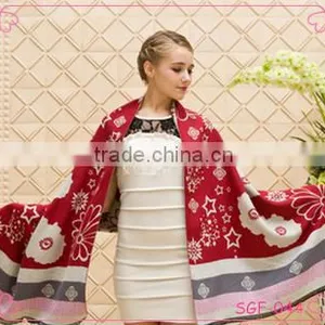 Factory Direct Supply Long China Pashmina Woman Printed Scarf thumbnail-1