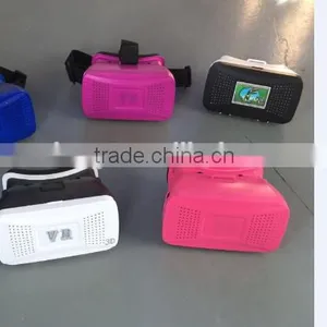 Head Mount Plastic Version 3D VR Virtual Reality Glasses Google Cardboard Movies Games for 3.5 to 6 Inch Phone thumbnail-1