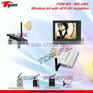 2013 Best Selling Wireless ip Camera System WS-2401 Wireless Kit With 4CH AUDIO/VIDEO Reception&transmission thumbnail-1