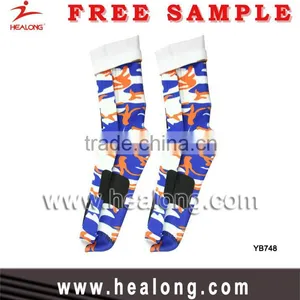 Healong Hot Sales Youth Custom Sublimated Basketball Sport Socks thumbnail-2