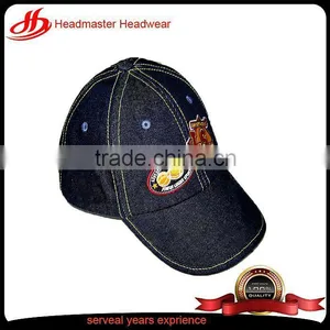 Wholesales Custom 6 Panel Denim Fabric Baseball Hats Sports Caps thumbnail-1