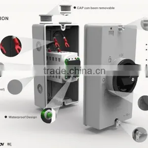 DC Isolator Switch Enclosure IP66 PV Solar -1500V 25A 2pole thumbnail-3