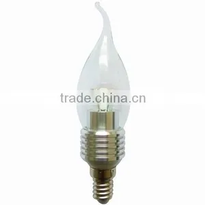 Wholesale High Quality Dimmable 3w Indoor Tail Candle Led Bulb Light B15 B22 E12 E14 E17 E27 thumbnail-4
