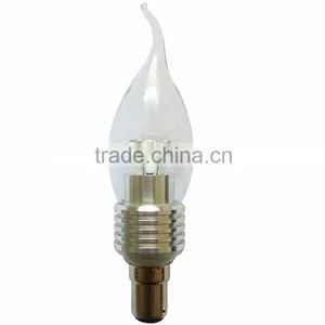 Wholesale High Quality Dimmable 3w Indoor Tail Candle Led Bulb Light B15 B22 E12 E14 E17 E27 thumbnail-5