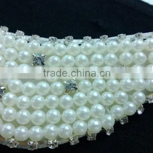 2014 Handmade Classic Style Pearl Beaded With Rhinestone Detachable Collar for Sweater -- H1412064 thumbnail-2