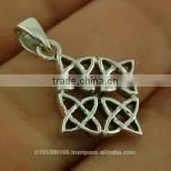 Thick Celtic Knot Solid Silver Pendant, Pn19 thumbnail-1