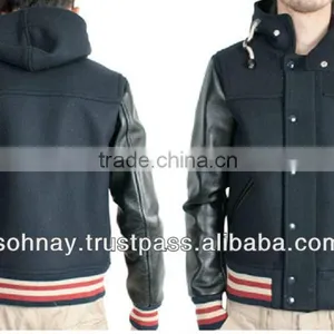 Hood Varsity Jacket Letterman Baseball Jacket With Customized Logo thumbnail-1