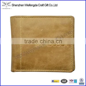 Top Grade Brown Cowhide Rfid Blocking Genuine Leather RFID Wallet thumbnail-2