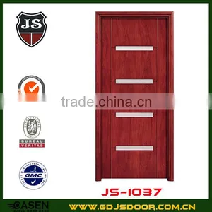 Best Price Interior Single Swing Cherry Wood Glass Door thumbnail-4