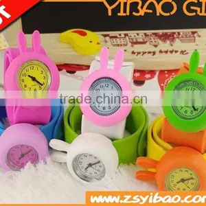 Good Quality Fashional Eco-friendly Kids Silicone Slap Band Watch thumbnail-1