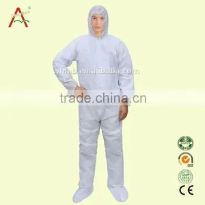 White Plastic Women Working Overalls Jumpsuit thumbnail-3
