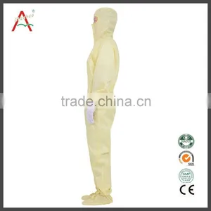 LABY-013-4-505 White S/M/L/XL/XXL Antistaic Washable Coveralls With Cap for Cleanroom Esd Garment Ebola thumbnail-2