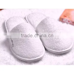 High Quality 100% Cotton Terry Towel Slipper for Hotel, White Colors and Washable thumbnail-1