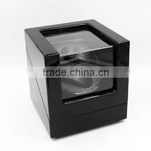 Custom Black Wooden 2 Slot Automatic Carbon Fiber Watch Winder thumbnail-2