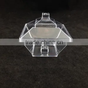ps Disposable 83ml Square Plastic Dessert Candy Cup With Lid for Party thumbnail-2
