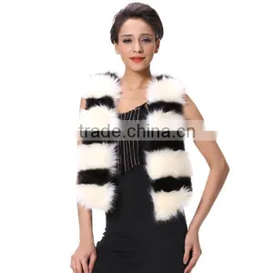 Fashion Ladies Sleeveless Tops Beautiful Strip Outwear Vest thumbnail-2