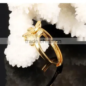 Copper Brass Jewelry Flower Adjustable Wedding Rings for Women thumbnail-5